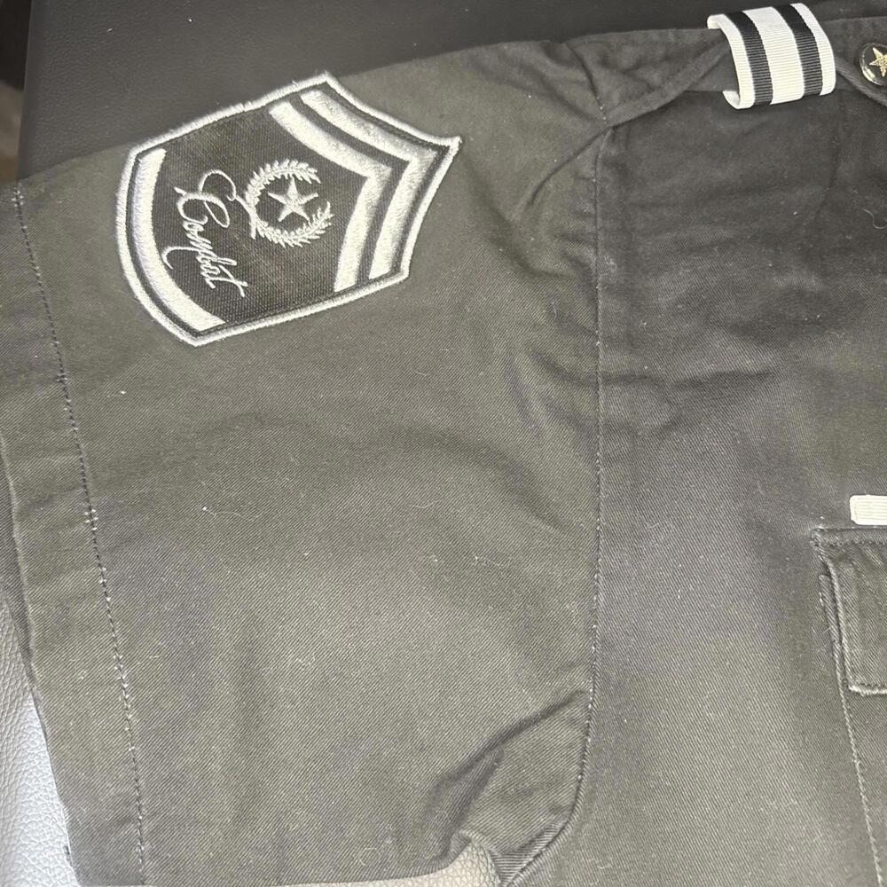 REGAL MILITARY COMBAT FORCE SHIRT Black PATCHES SIZE XL  SHORT SLEEVE - Picture 4 of 11